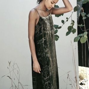 Anthropologie Floreat Velvety Silk Dress